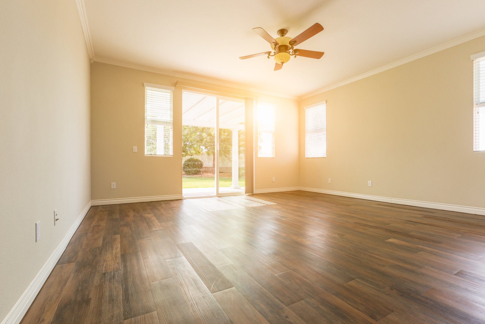 Empty Room of New House With Hard Wood Floors